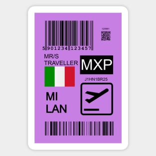 Milan Italy travel ticket Sticker